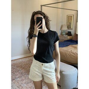 Banana Republic City Chino White Shorts Size 2 Tailored